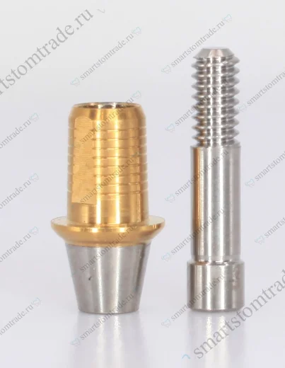 Титановое основание, совместимое с TiN Flat / Дентиум / Dentium h=1, для мостовидных конструкций