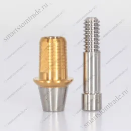 Титановое основание, совместимое с TiN Flat / Дентиум / Dentium h=1, для мостовидных конструкций
