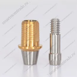 Титановое основание, совместимое с TiN Flat / Осстем / Osstem Regular h=1, для мостовидных конструкций