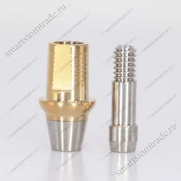Титановое основание, совместимое с TiN Flat / Осстем / Osstem Regular h=1.5, для мостовидных конструкций