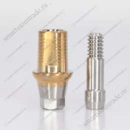 Титановое основание, совместимое с TiN Flat / Осстем / Osstem Regular h=1.5, для одиночных конструкций